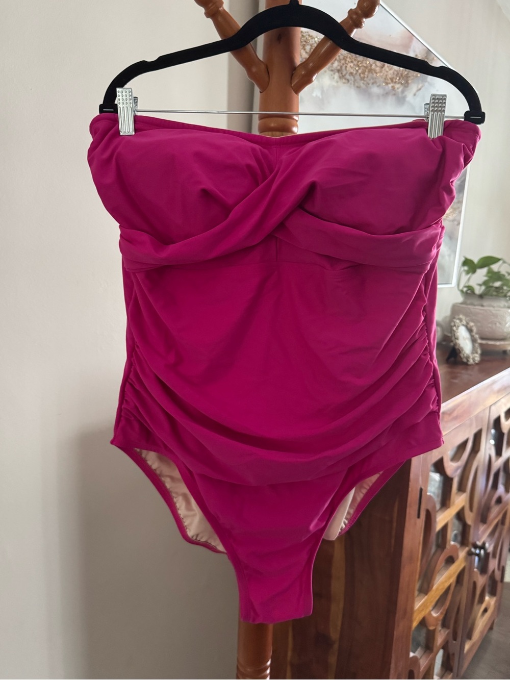 Kona Sol Strapless Bathing Suit Pink Size 18 Summer Beach Vacation